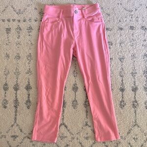 Elastic Waist Pink Capris